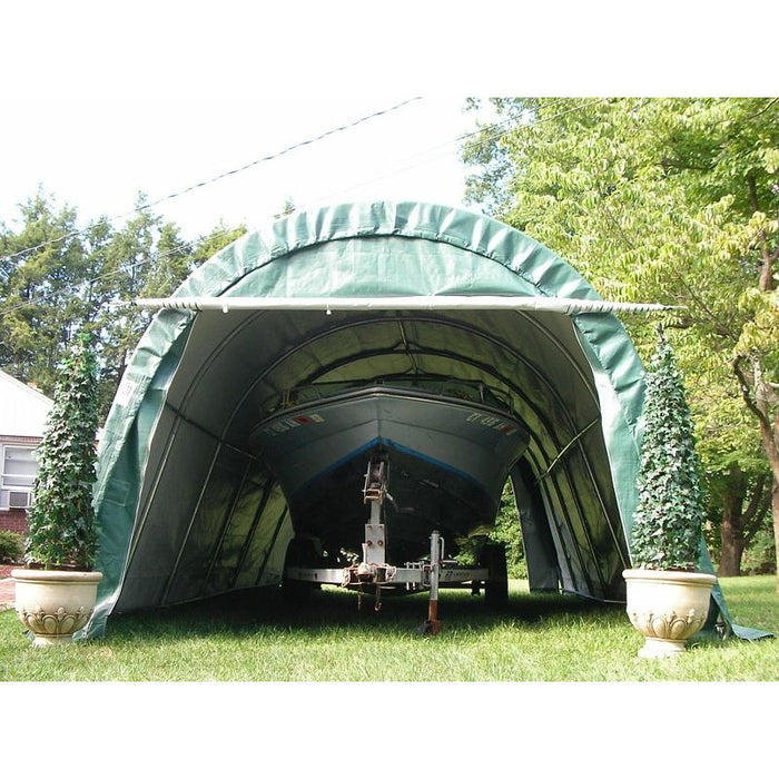 Rhino Shelter Instant Garages 12’W x 24’L x 8’H – (Round Style)- GA122408RGN