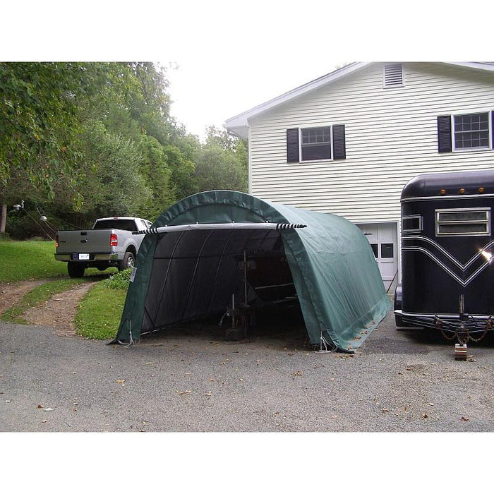 Rhino Shelter Instant Garages 12’W x 24’L x 8’H – (Round Style)- GA122408RGN