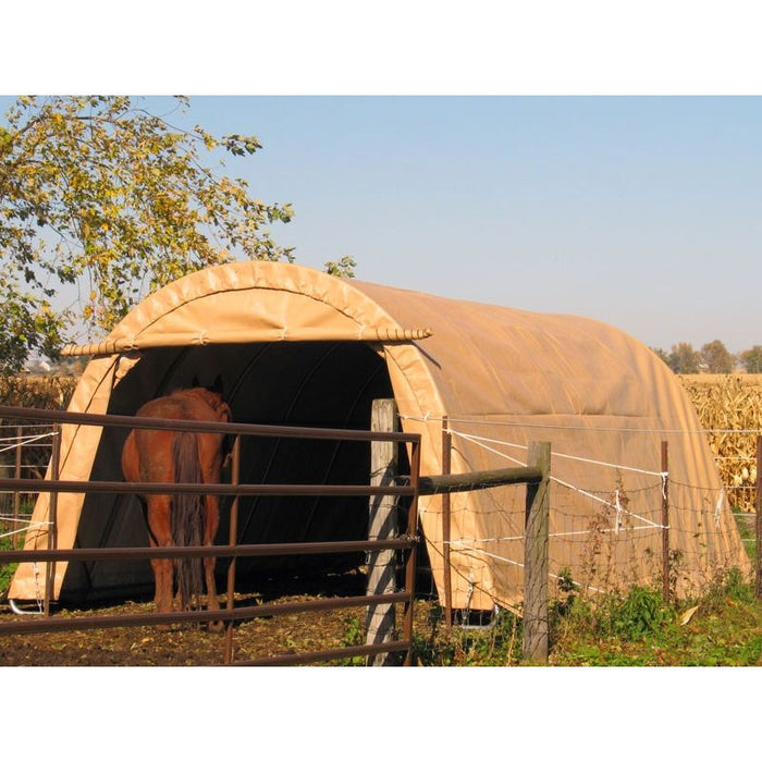 Rhino Shelter Instant Garages 12’W x 24’L x 8’H – (Round Style)- GA122408RGN