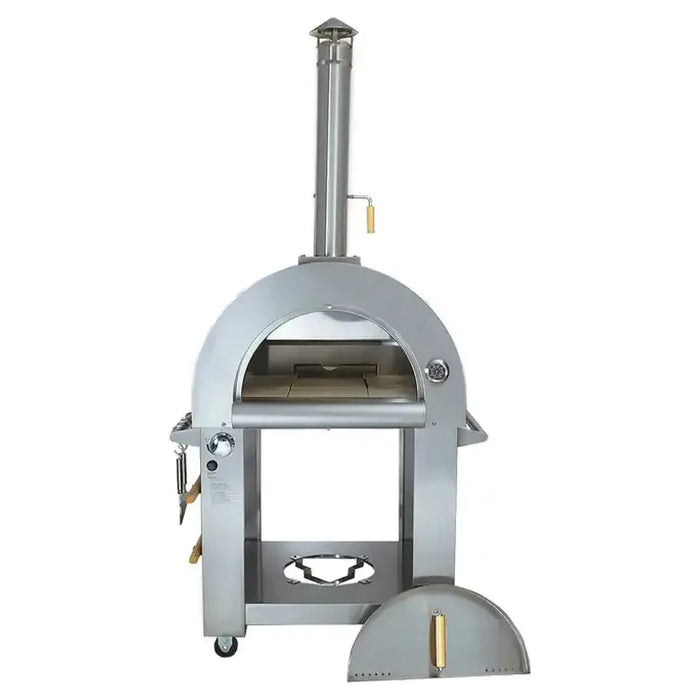 Kokomo Grills - 32 Inch Dual Fuel Gas or Wood Fired Stainless Steel Pizza Oven KO-PIZZAOVEN