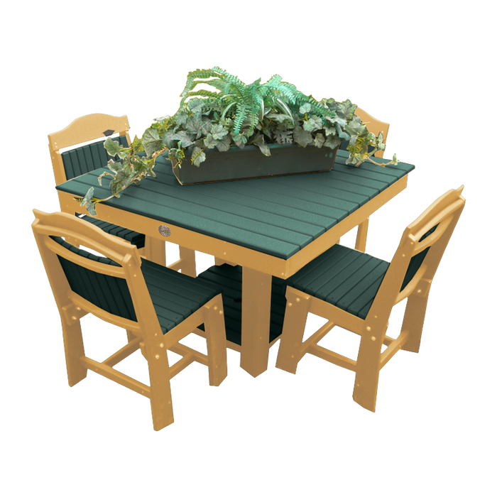 Buck Stove - Sqaure Outdoor Dining Set With 4 Chairs