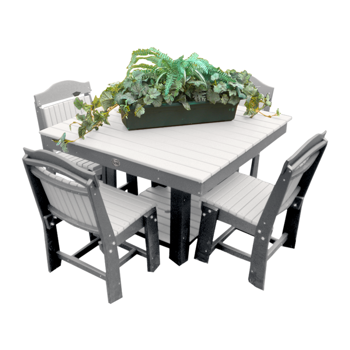 Buck Stove - Sqaure Outdoor Dining Set With 4 Chairs