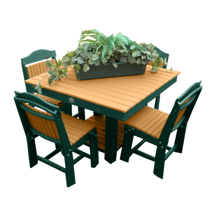 Buck Stove - Sqaure Outdoor Dining Set With 4 Chairs