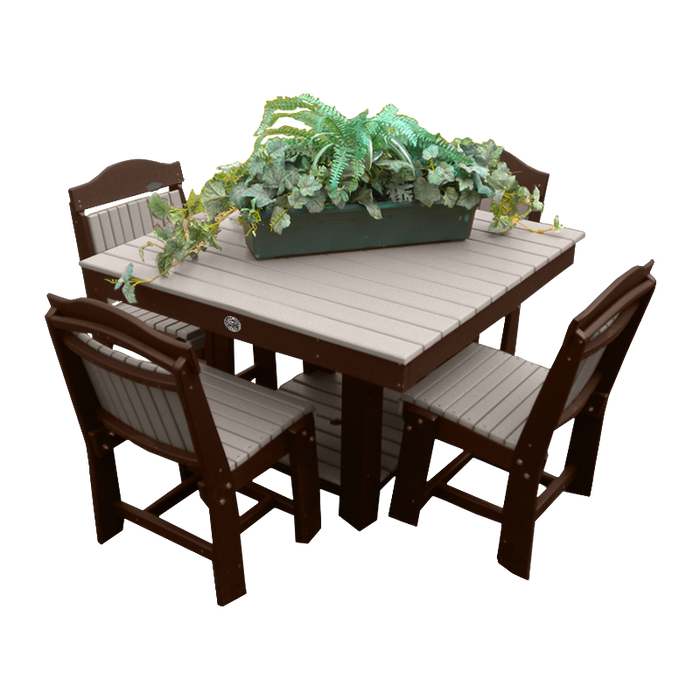 Buck Stove - Sqaure Outdoor Dining Set With 4 Chairs