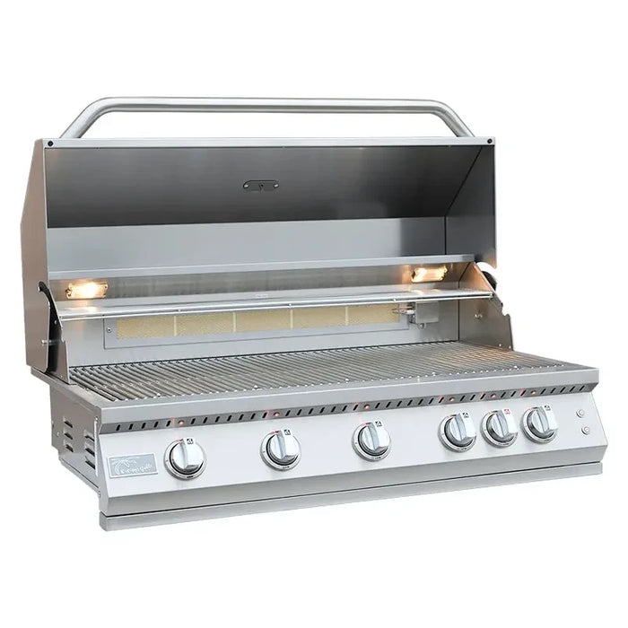 Kokomo Grills - 40” Professional Built in Gas Grill (5 Burner/Back Burner), KO-BAK5BG-PRO