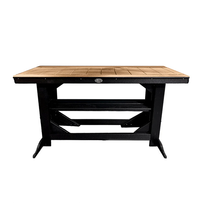 Buck Stove -  Blue Ridge Brunch Buffet Bar Set with 4 Saddle Stools (60" W x 42" H x 22" D)