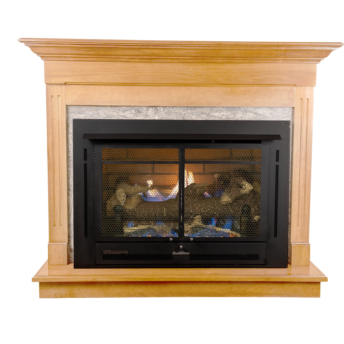Buck Stove - 34 Contemporary & 384 Light Oak Mantel