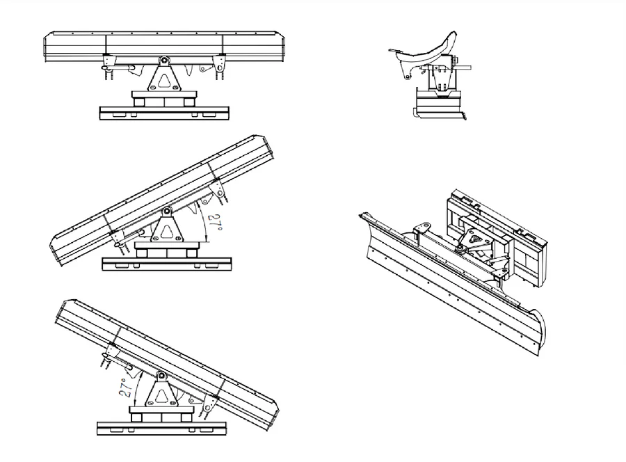 Greatbear - Hydraulic Snow Plow 86'', For Skid Or Vehicle