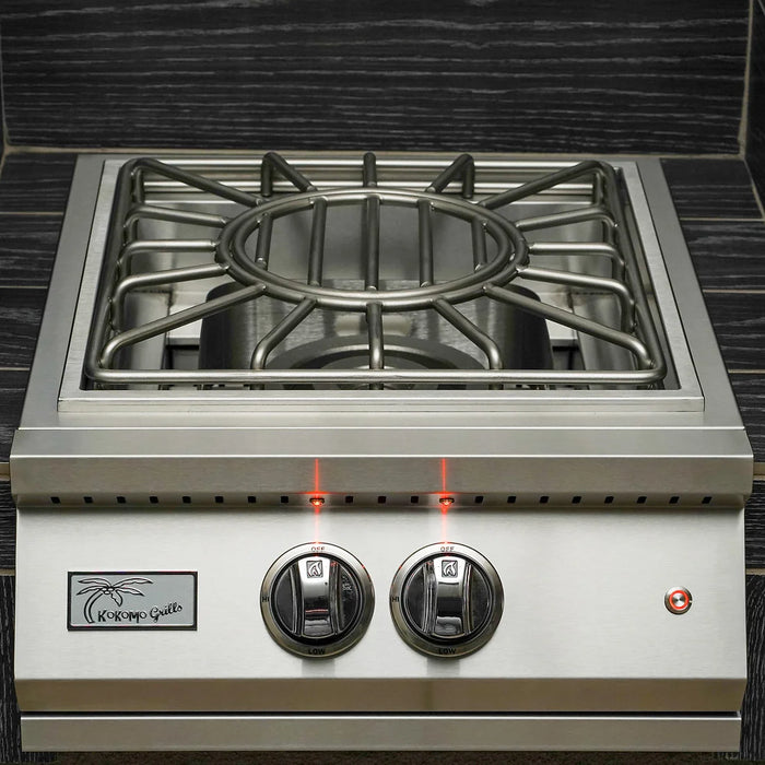 KoKoMo Grill - Professional Built-in Power Burner with Led Lights and Removable Grate for Wok, KO-PRO-PB