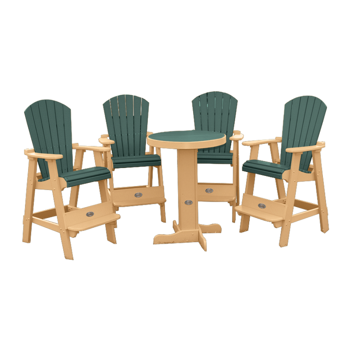 Buck Stove -  30" Bistro Table with 2 Fan Back Pub Chairs (30" W x 40" H)