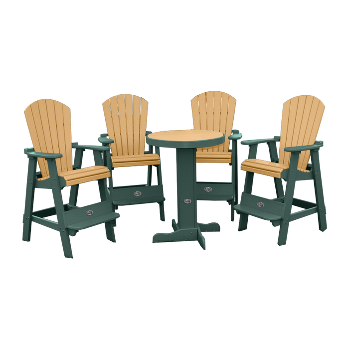 Buck Stove -  30" Bistro Table with 2 Fan Back Pub Chairs (30" W x 40" H)
