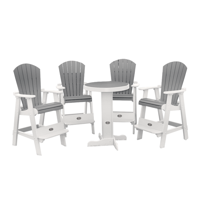 Buck Stove -  30" Bistro Table with 2 Fan Back Pub Chairs (30" W x 40" H)