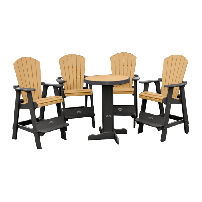 Buck Stove -  30" Bistro Table with 2 Fan Back Pub Chairs (30" W x 40" H)