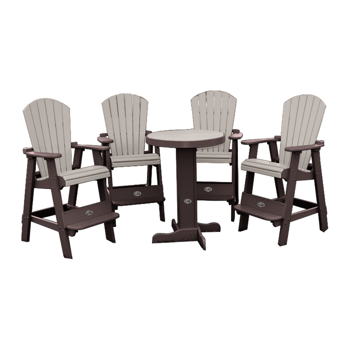 Buck Stove -  30" Bistro Table with 2 Fan Back Pub Chairs (30" W x 40" H)