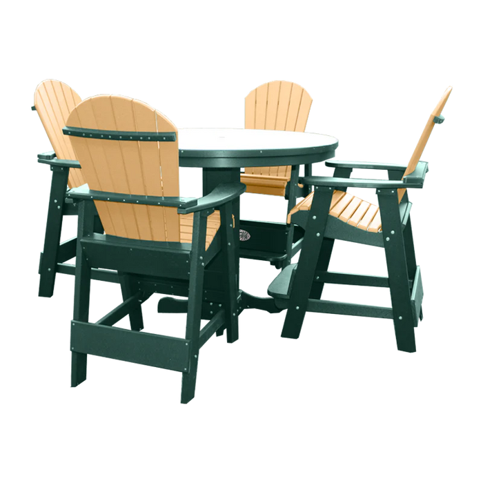 Buck Stove - Round Outdoor Dining Set With 4 Chairs