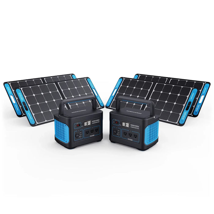 HomePower ONE - 1000-Watt  Lithium-Ion Solar Generators (1002Wh Backup Battery + Solar Panels)