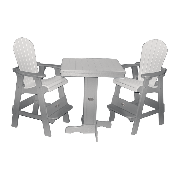 Buck Stove -  30" Bistro Table with 2 Fan Back Pub Chairs (30" W x 40" H)