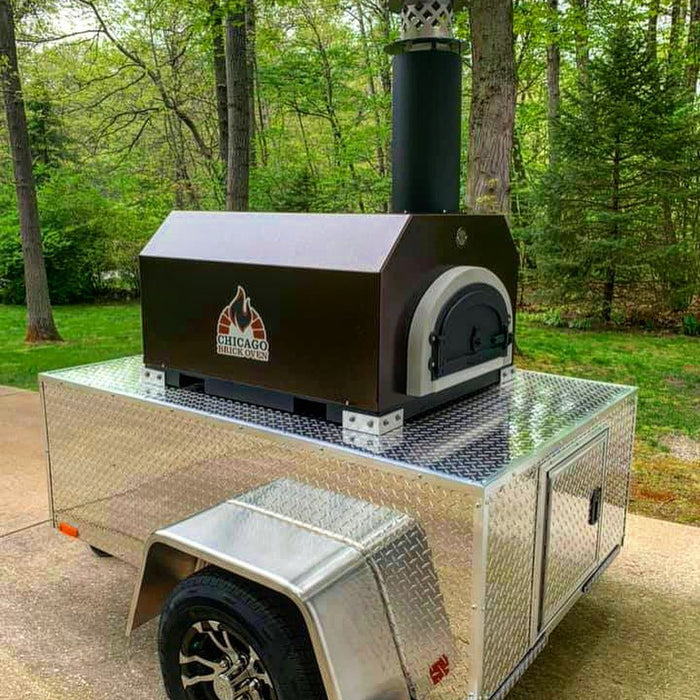 Chicago Brick Oven 750 Tailgater | Wood Fired Pizza Oven Trailer | 38" X 28", CBO-O-TAIL