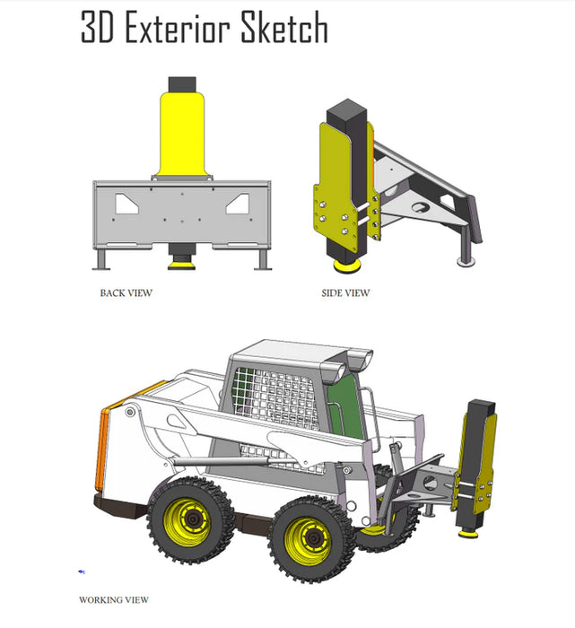 Greatbear Skid Steer Post Driver, AS000015