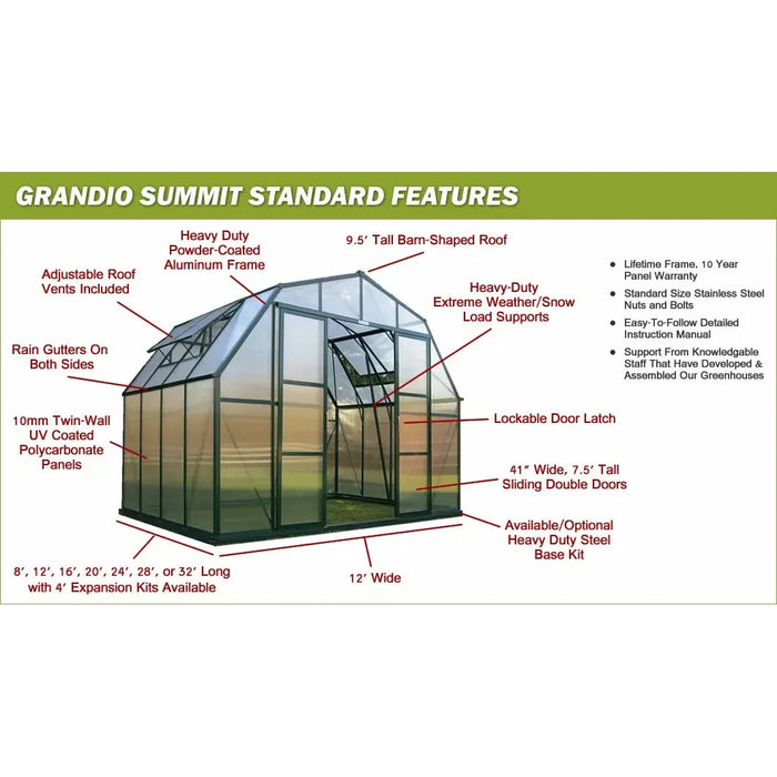 Grandio Greenhouse - Summit 12×20