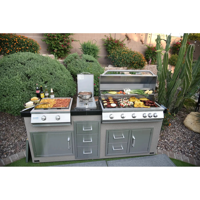 Kokomo Grills - Double Side Burner With Removable Cover, KO-BAK2BG